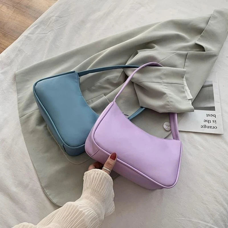 Women Underarm Bag Fashion PU Leather Crossbody Bag Trend Handbag Girl Small Shoulder Bags