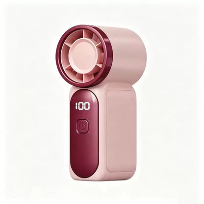 Portable Handheld Fan Mini Personal Fan with LED Display High Velocity Cooling Fan for Travel Outdoor Fun