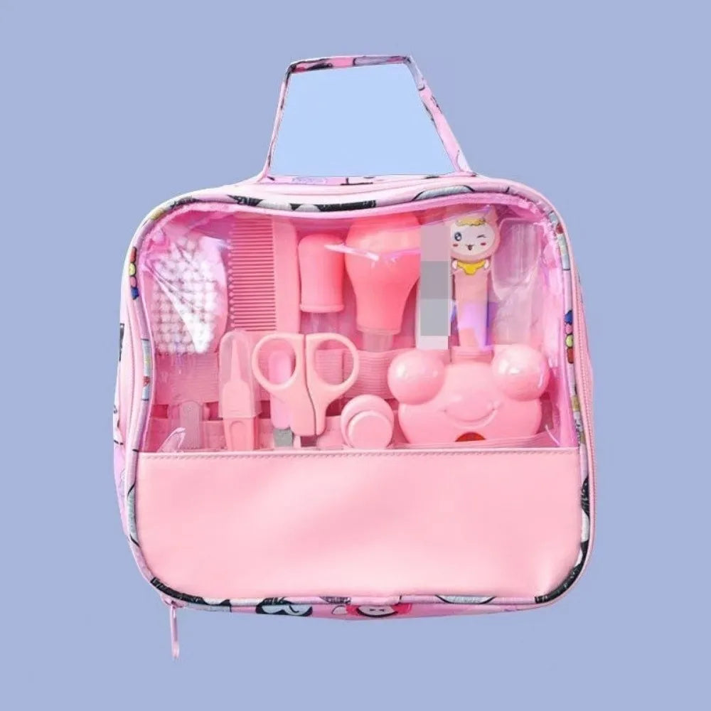 13Pcs/Set Multi-functional Baby Care Kit Hair Wash Brush Nail Clipper Newborn Care Essentials Comb Nasal Aspirator