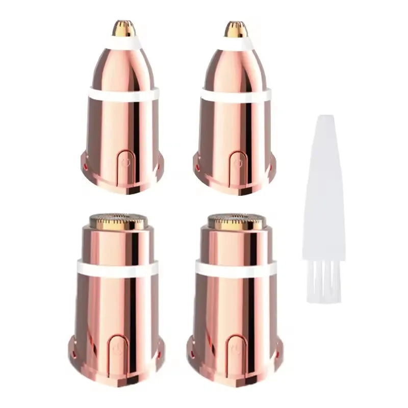 2 in 1 Face Shaver and Eyebrow Trimmer Rechargeable Lips Body Facial Hair Remover Women Electric Portable customer logo package
