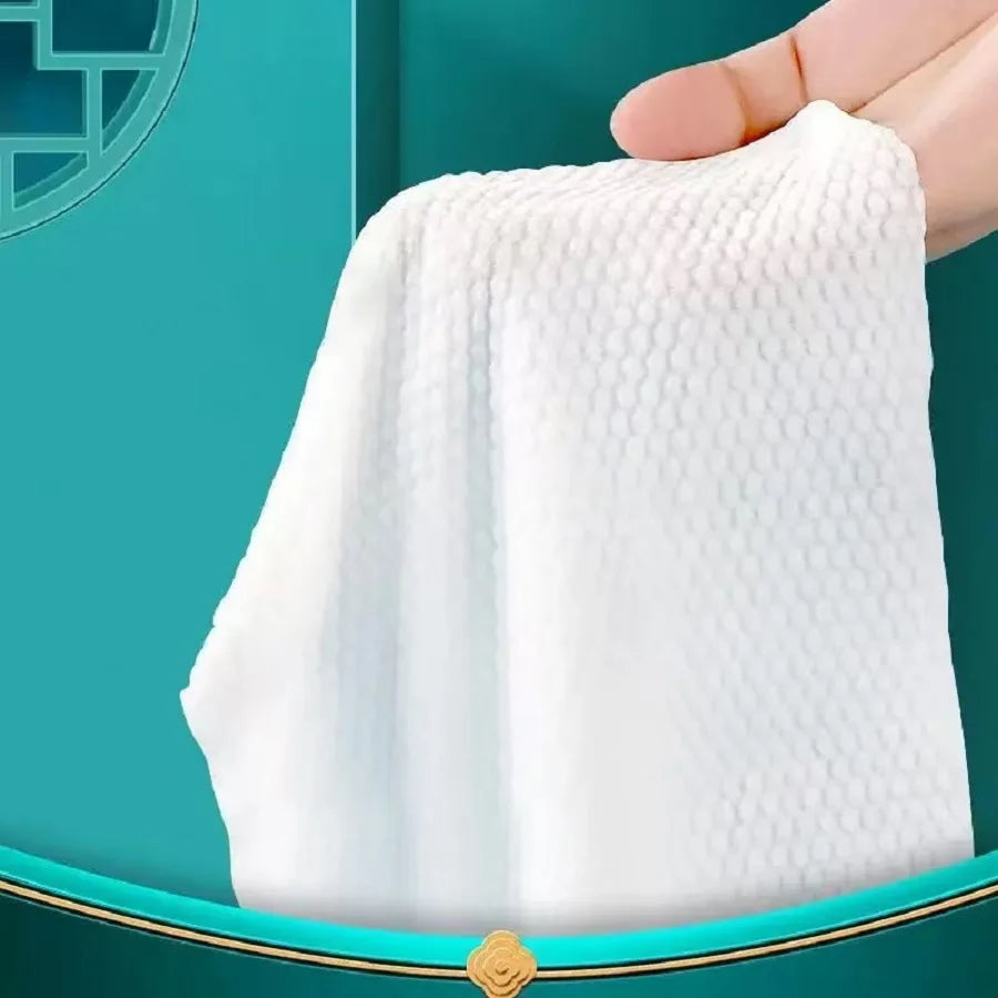 50sheets Disposable Face Towel For Washing Soft Cotton Dry Wipes Facial Cloths Towelettes For Washing And Drying Facial Tissue