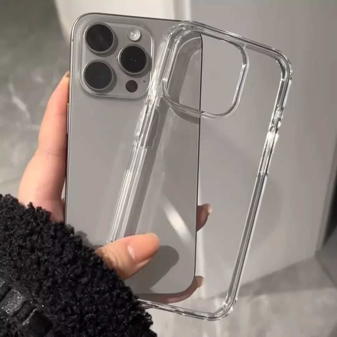 Customized Transparent Acrylic Hard Phone Case for iPhone 15 14 13 12 Pro Max Plus Hard Cover Personalized Design DIY Photo