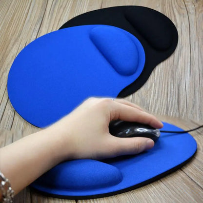 Mouse Pad With Wrist Support Comfortable Mousepad With Smooth Wrist Rest Surface Non-Slip PU Mouse Pad For Office Home Laptop PC