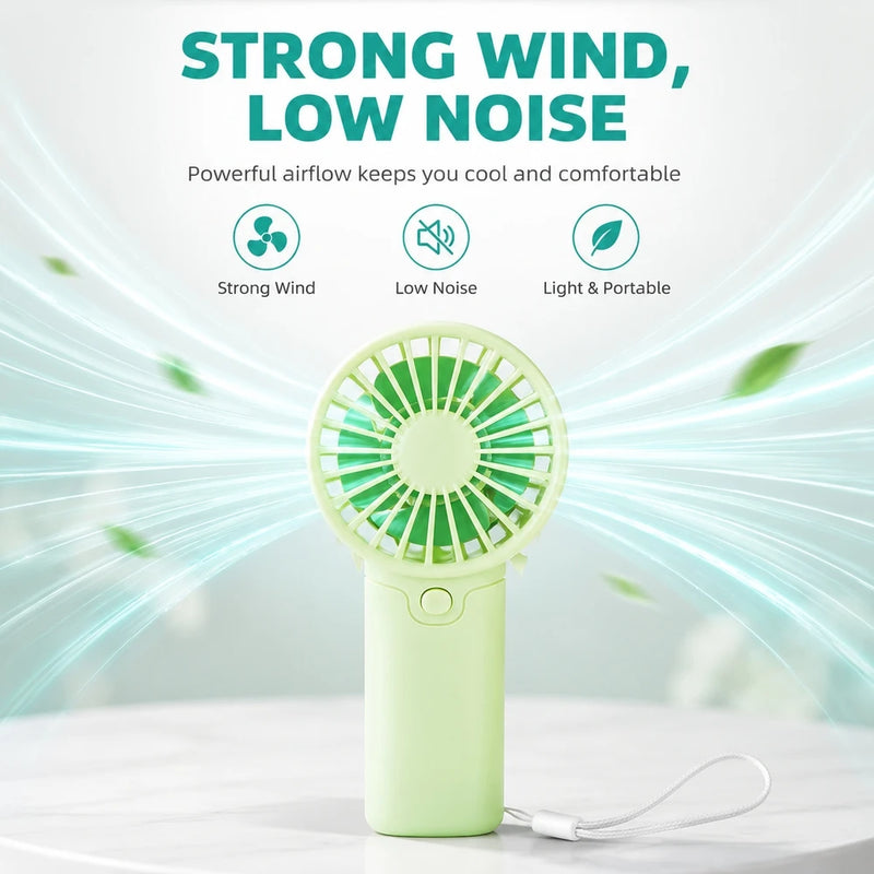 Portable Fan Convenient Creative Small Fan Pocket Hand-held Fan Lightweight AA Battery Handheld Mini Fan Air Coolers No Battery