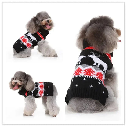 Dog Sweater, Pet Hoodie, Skull Coat, Pet Clothing, Elk Christmas Puppy Dog Clothes, Autumn Pet Clothes