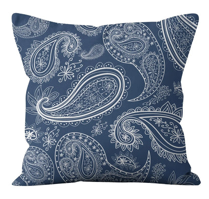 Modern Fashion Nordic Sofa Simple Cushion Cover Living Room Decoration Pillow Cover Navy Blue Geometric Pillow Cover