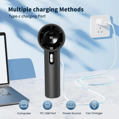 Portable Hand held Fan USB Rechargeable Mini Personal Fan with 1-100 Speed Settings Quiet Operation for Travel Office & Outdoor