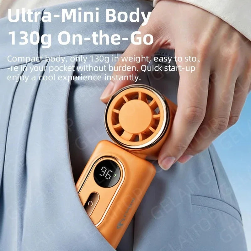 Portable Handheld Fan Mini Clip Fan Umbrella Holder Function Rotatable USB Charging Compact Personal Cooling Fan Outdoor Camping