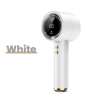 Portable Mini Handheld Fan Type C Rechargeable Digital Display Fan High-Speed Electric Cooling Fan Desktop Outdoor Small Fans