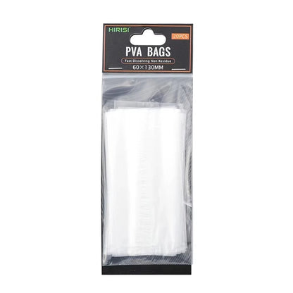 20PCS New Fast Dissolving PVA Bags Non Residue Fishing Tools PVA Lure Mesh Fishing Accessories for Carp Fishing