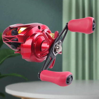 Metal Casting Baitcasting Reel 7.2:1 Gear Ratio 10Kg Max Drag Fishing Reel 10 Gear Magnetirc Brake Quick Reaction Operation