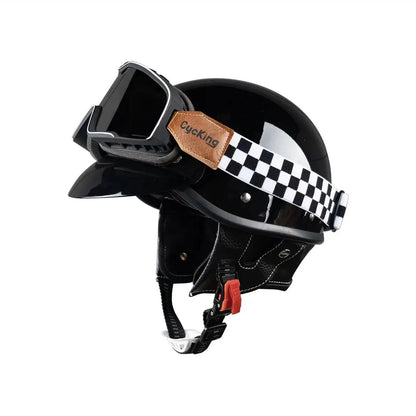 Motorcycle half helmet unisex retro personalized helmet for boys and girls motorcycle for all seasons riding and cruising