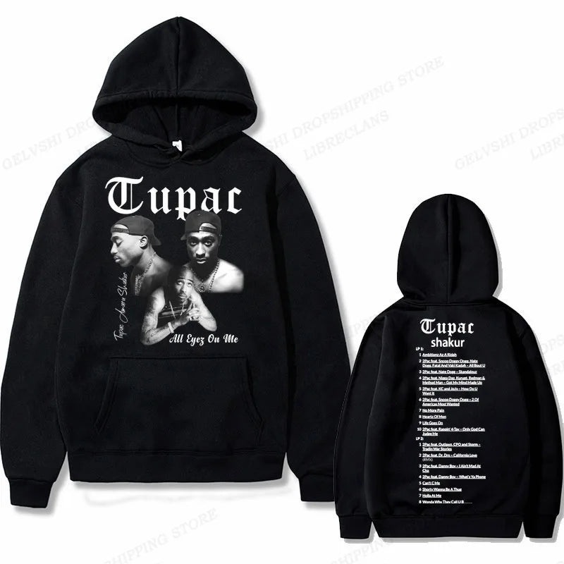 Tupac 2pac Hoodie Men Women Sweatshirt Print Unisex Streetwear Hip Hop Style Autumn Winter Fashion Hip Hop Tops Clothes Male