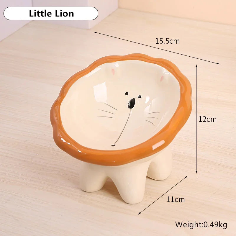 New Cartoon Ceramic Cat Bowl Creative Cute Puppy Dog Feeder Pet Feeding and Water Eatting Bowl Drinker Porcelain Pet Supplies