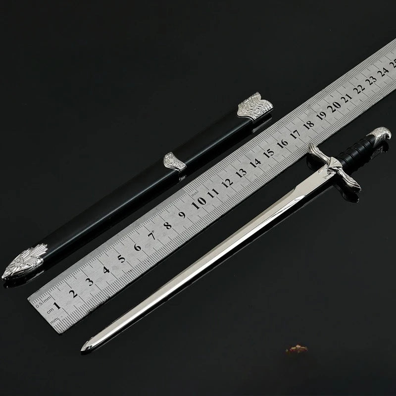22cm Sword of Altair Game Peripheral Metal Craftsmanship Model with Sword Sheath Desktop Decorate Ornaments Birthday Gifts Toys