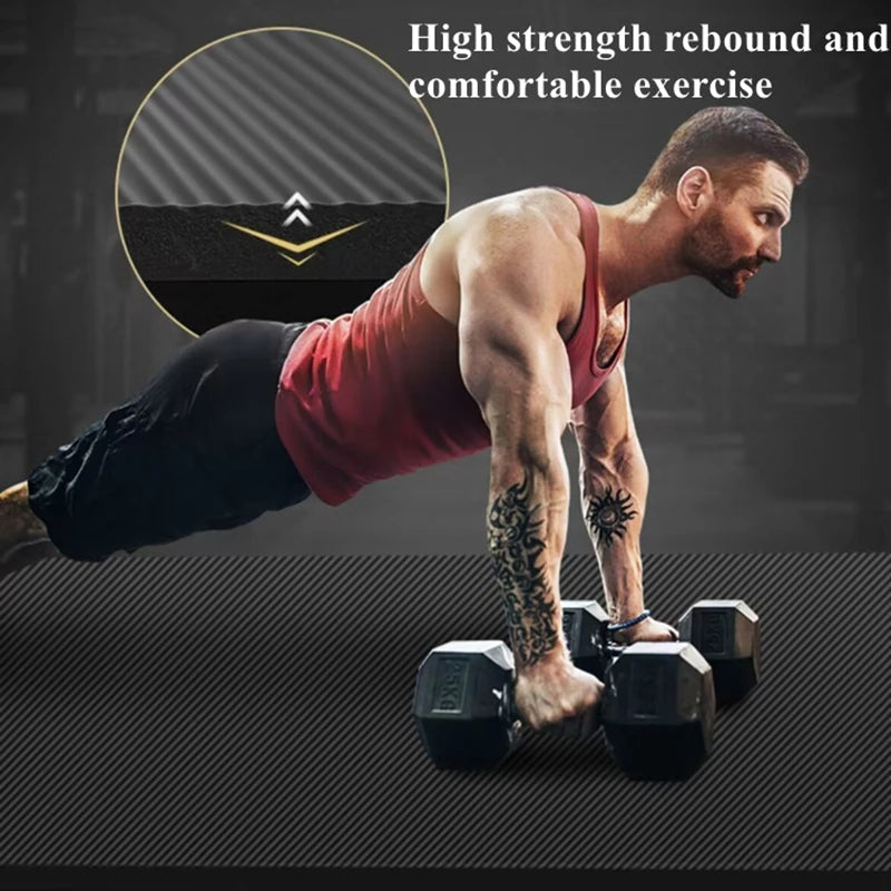 183x60cm Fitness 20mm Thick Workout Yoga Mat Indoor Pilates Noise Reduction Yoga Mat Moisture-proof Non-Slip Durable Exercise