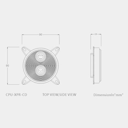 Bykski CPU-XPR-CD CPU Water Cooling Block for Intel Lga115x/1700/2011/2066 RGB/RBW Lighting CD Pattern System Microwaterway I7