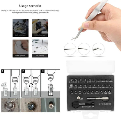 Y1UD 33Pcs Extractor Screwdriver Remover Purpose Tools Disassemble Screws Bolt Slip Teeth Damaged Demolish Stripped