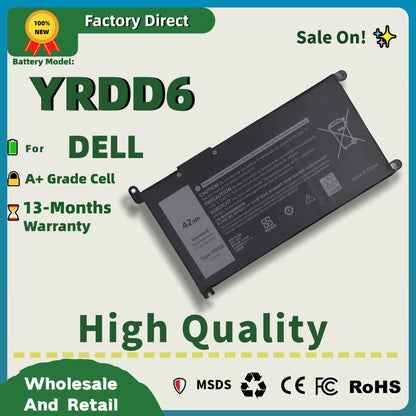 Factory Direct! Battery YRDD6 For Dell Inspiron 15 3493 3582 3583 5490 5590 5581 3491 5584 5585 5481 5485 5491 5591 3310 2-in-1