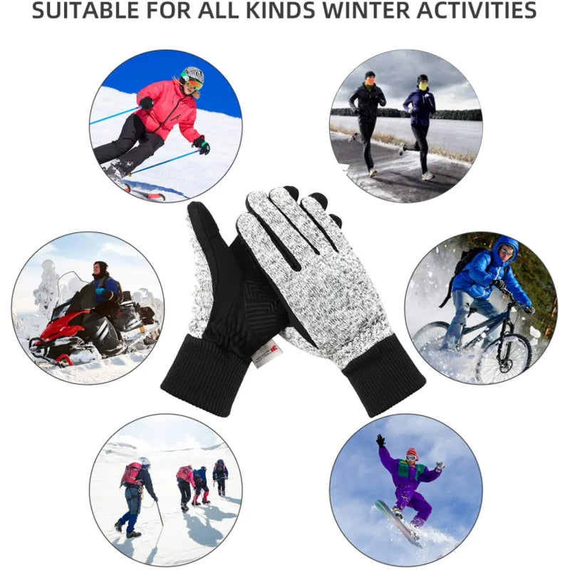 1pcs Winter Gloves -20℉ Thinsulate Thermal Gloves Cold Weather Warm Gloves Running Gloves Touchscreen Bike Gloves for Men Women