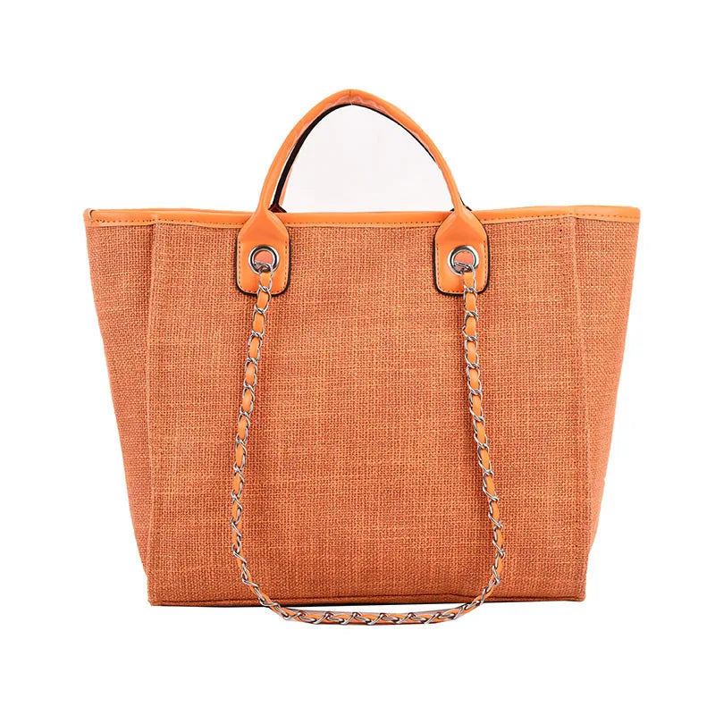 2025 Female Large Capacity New European American Bucket Bag Handheld Single Shoulder Diagonal Cross Chain Tote Bag