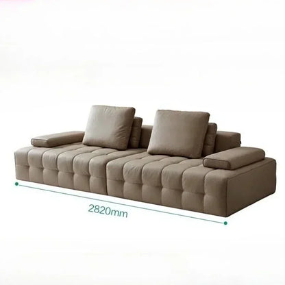 Modern Luxury 3seats Italian Minimalist Living Room Furniture Retro Lawrence Big Black Cow Leather Sofa L Shaped Lazy Minimalist
