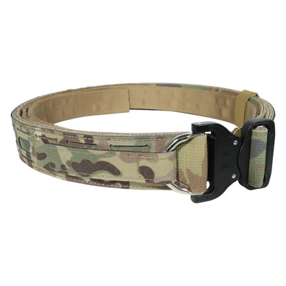 DRAGON EDGE Men's Tactical Duty Waist Belt Nylon Fabric Light Weight Belt with Quick Release Alloy Buckle