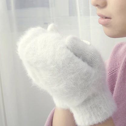 Gloves women's winter cute plush warm riding gloves women gloves womens gloves women winter gloves winter gloves women
