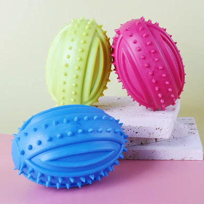 Pet Dog Toys Rubber Resistance To Bite Sound Barbells Barbed Dumbbells Puppy Teeth Cleaning Chew Training Toys Pet Supplies