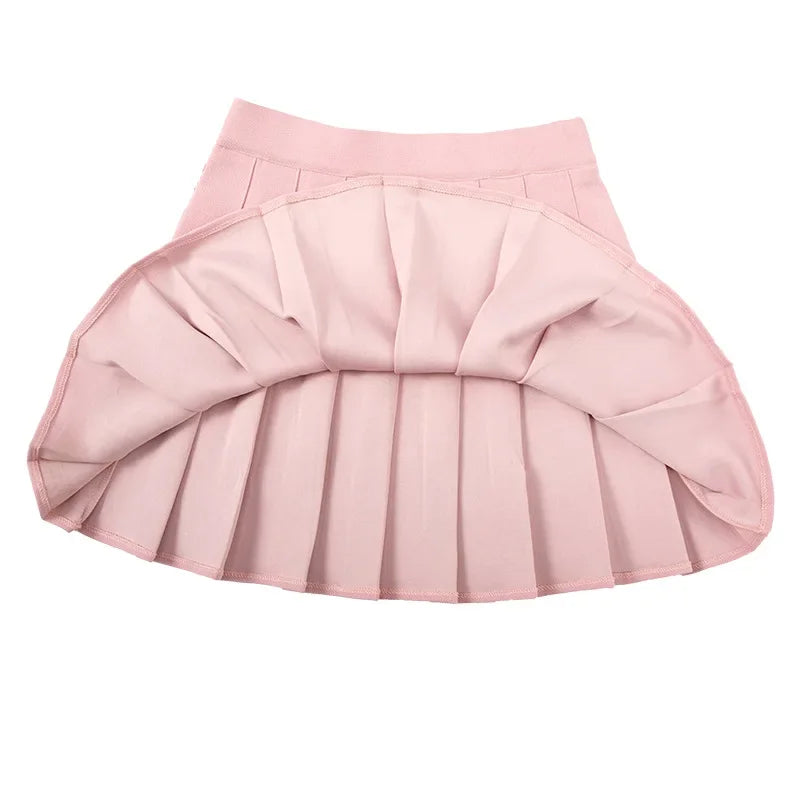 No Lining Elastic Waist Pleated Tennis Skirt Womens Athletic Golf Skort Sport Outfits Running Mini Skirts Sexy Falda Sexy Mujer