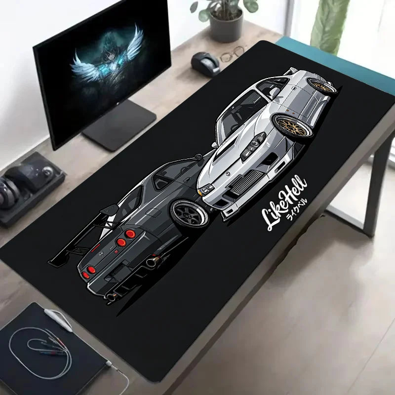 Large Mouse Pad for Car Design Sports Cars Desk Mat Non-Slip Rubber Washable PC Keyboard  Computer PC Office Gaming Accessories