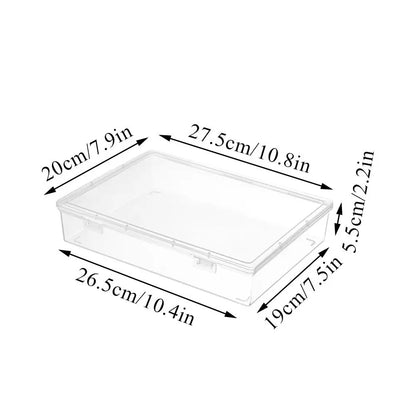 Plastic Storage Box For Office Large Capacity Transparent Paper Storage Case Desktop Storage Organization Document Box