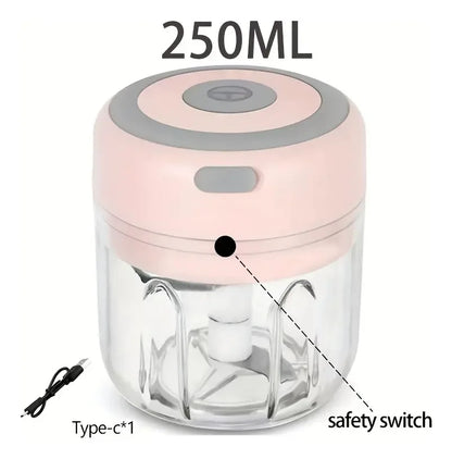 Meat Grinder, Vegetable Chopper, Electric Garlic Chopper, USB Rechargeable Mini Chopper, Small Food Processor, Vegetable Mixer
