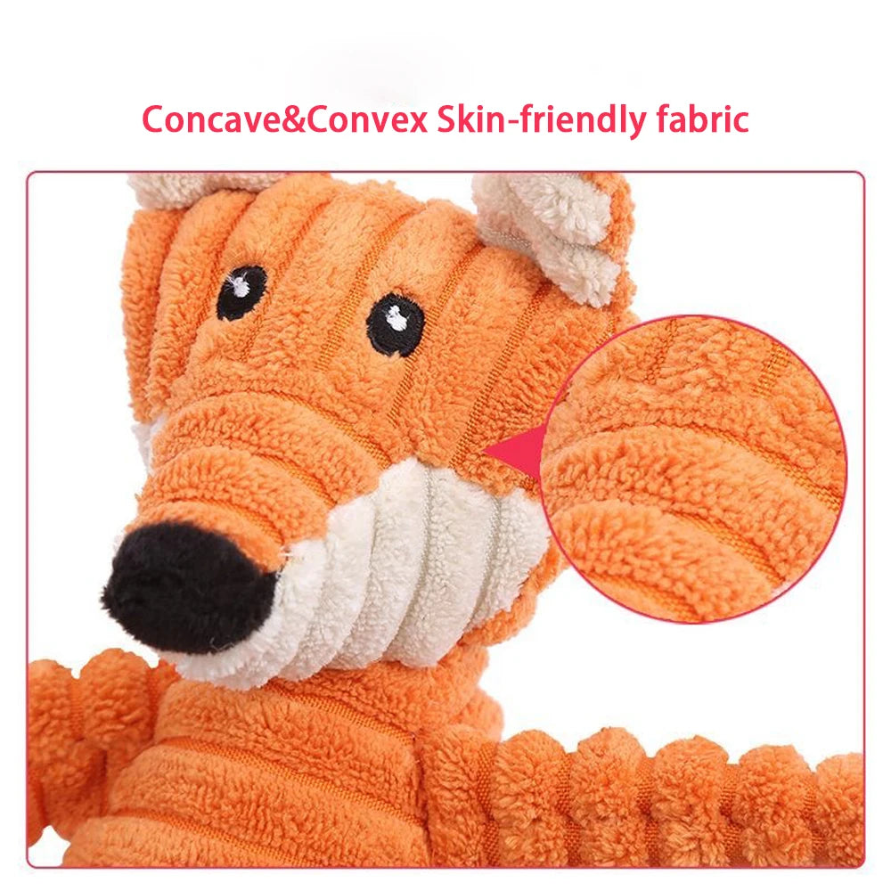 Dog Cat Companion Toys Durable Plush Speak Out Relieve Boredom Doll Fox Doll Comfort Companionship Cat Pet Supplies