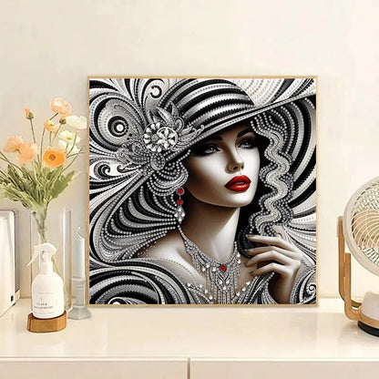 2D floor plan DIY diamond painting set beautiful women's decoration DIY irregular diamond mosaic art gift crafts wall home decor