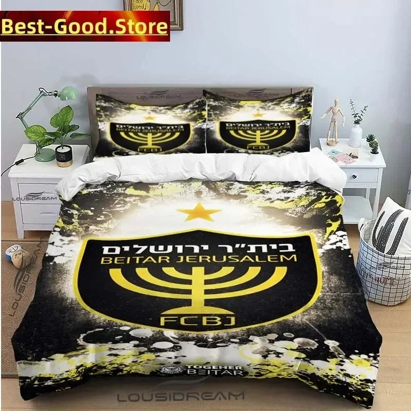 Beitar Jerusalem Fc All Season Twin Bedding Set 3 Piece Comforter Set Bed Duvet Cover Double King Comforter Cover Home Textile