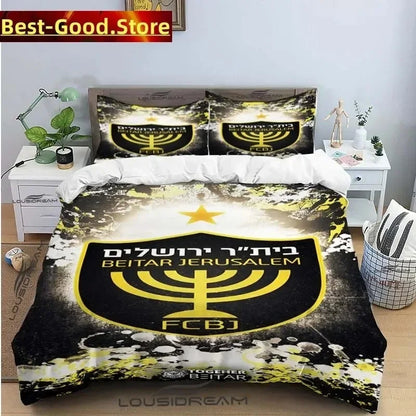 Beitar Jerusalem Fc All Season Twin Bedding Set 3 Piece Comforter Set Bed Duvet Cover Double King Comforter Cover Home Textile