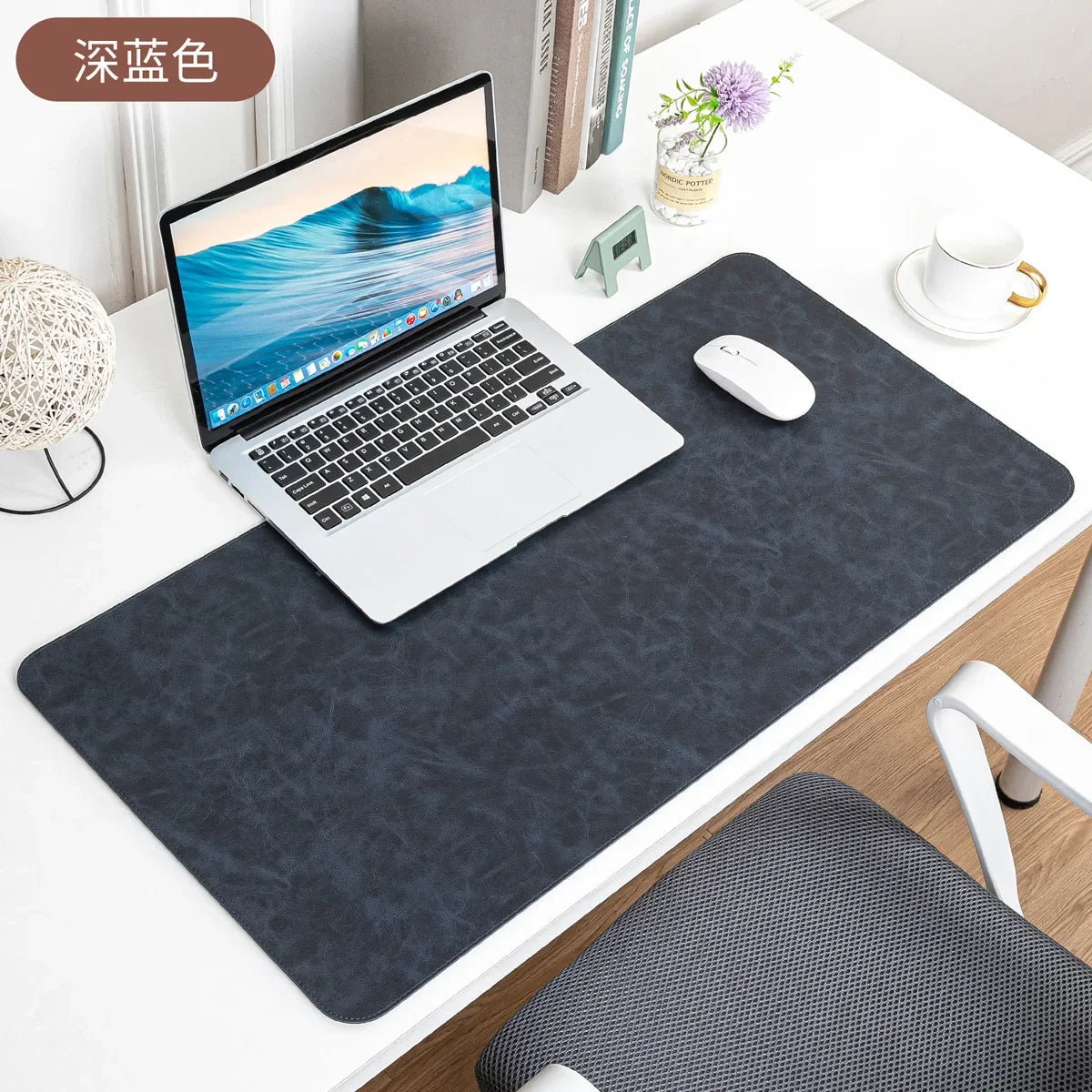 Desk Pad Waterproof PU Mouse Pads Desk Mat Protective Cover Large Mousepad Computer Laptop Non-slip Easy To Clean Keyboard Mats