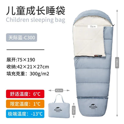 Naturehike-Children's Sleeping Bag,Children Blanket Camping Sleeping Bag for Children Birthday Gifts Thick Bedspread On The Bed
