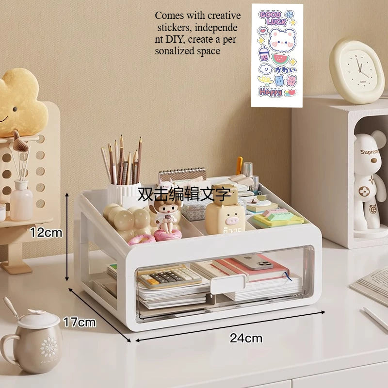 Drawer Desktop Organizer, Organizer Drawers, Desk Stationery Organizer, Multifunctional Dustproof Large Capacity Office Shelf