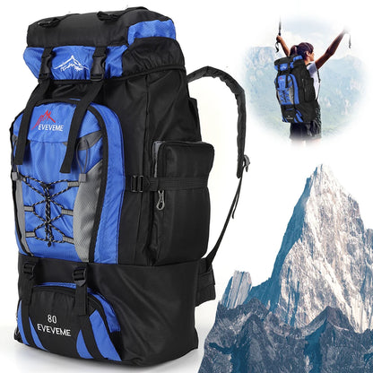 80L Waterproof Hiking Camping Backpack Trekking Bag Rucksack Large Capacity Travel Backpack Men Outdoor Sport Mountaineering Bag