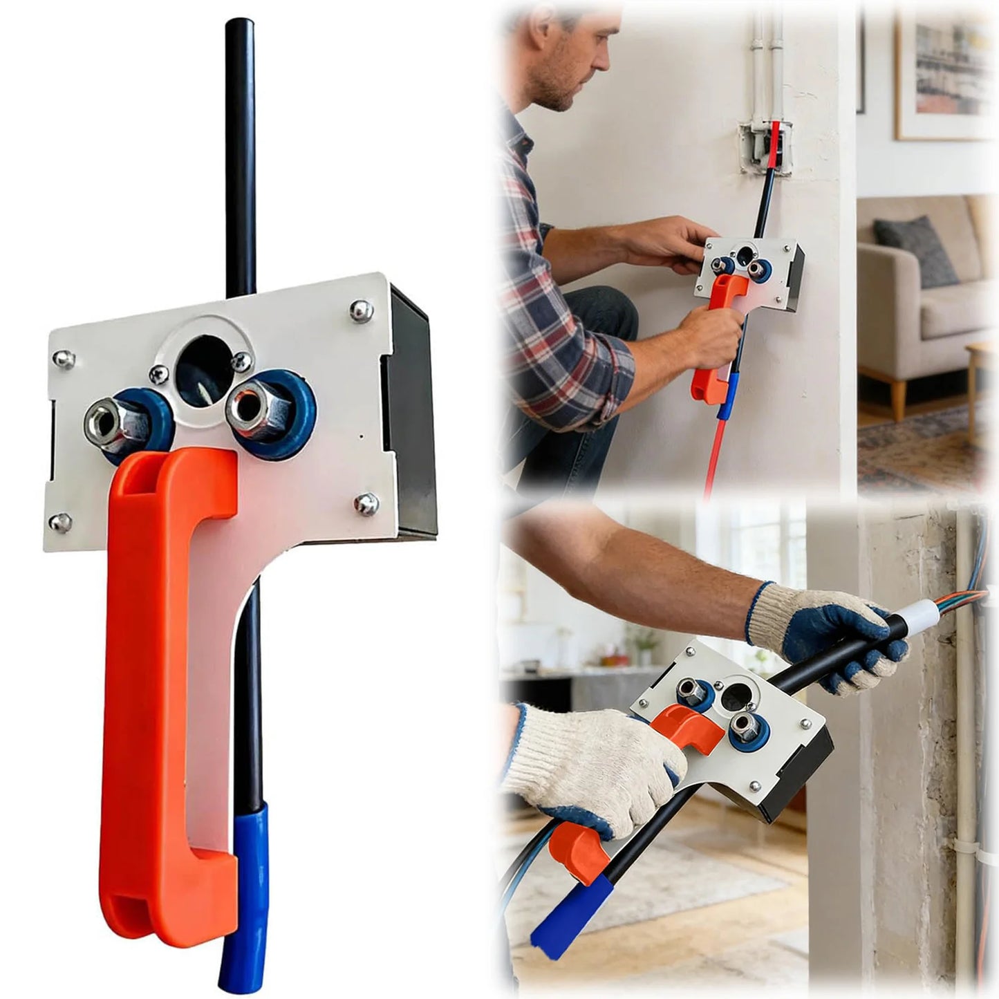 Electrician Wire Pulling Tool Labor-Saving Conduit Wire Threader Home Renovation Wire Puller for Easy Wiring & Conduit Fishing