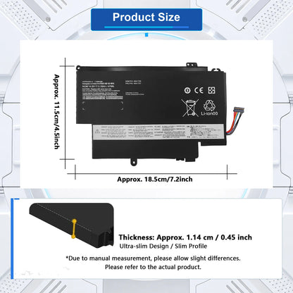 45N1706 47Wh 14.8V Laptop Battery For Lenovo Thinkpad S1 Yoga12 20CDCTO1WW 20CDA068CD 45N1704 45N1705 45N1707
