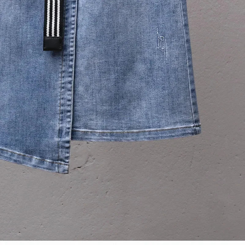 Female Irregular Cowboy Long Skirt Spring Summer Ladies Medium Long Styles Jeans Skirts Women Large Size 5XL Denim Maxi Skirts