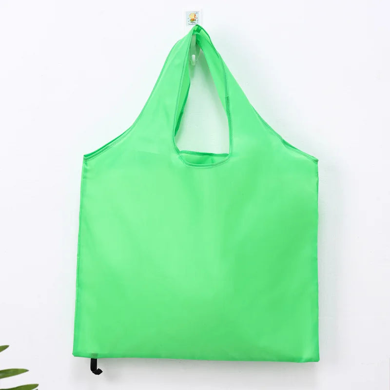 Foldable Shopping Bag Reusable Travel Grocery Bag Eco-Friendly One Shoulder Handbag For Travel Cartoon Cactus Printing Tote Bag