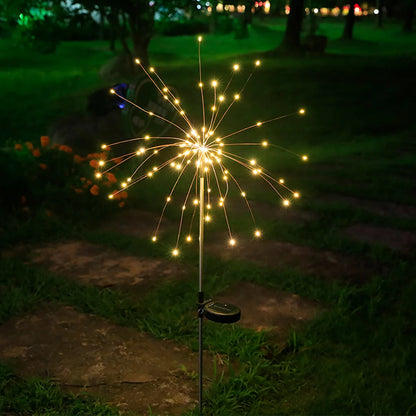 Solar Fireworks Lights ,Outdoor Waterproof Solar Garden Lights ,8 Lighting Modes Solar Lamp for Christmas Wedding Yard Decor