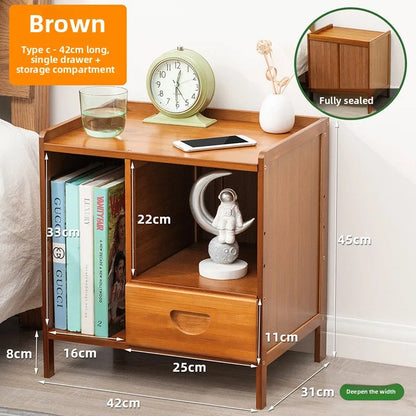 Simple solid wood bedside table, multi-layer drawer small cabinet, light luxury storage cabinet, simple bedside storage cabinet
