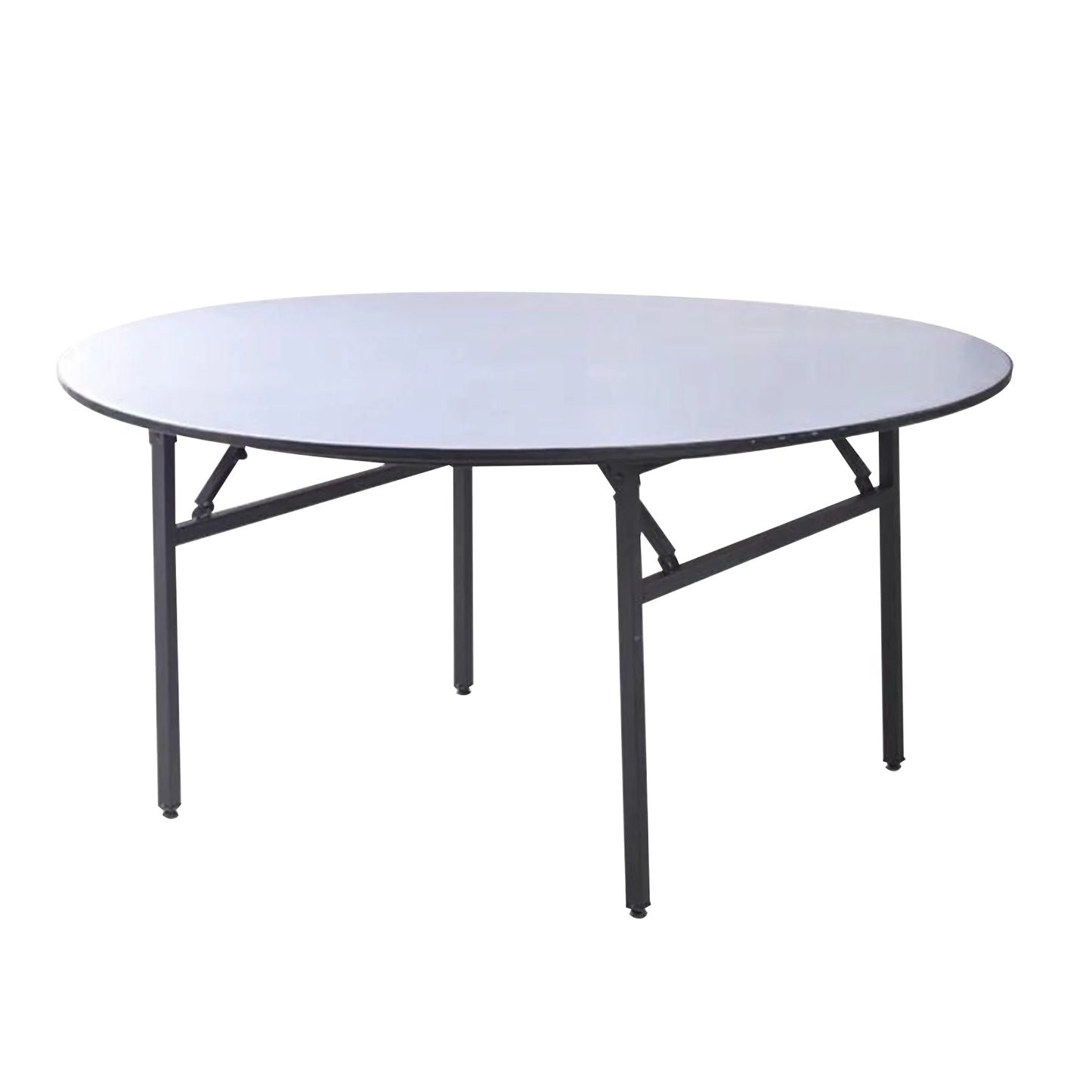 Round Folding Tables for Hotel Banquet Halls, Events, Parties and Weddings; Round Banquet Tables; White Simple Dining Tables