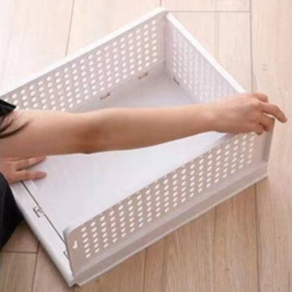 Wardrobe Clothes Folding Storage Organizer Boxes Stackable Moisture-proof Waterproof Layered Drawer Style Clothes Storage Box