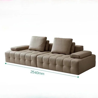 Modern Luxury 3seats Italian Minimalist Living Room Furniture Retro Lawrence Big Black Cow Leather Sofa L Shaped Lazy Minimalist